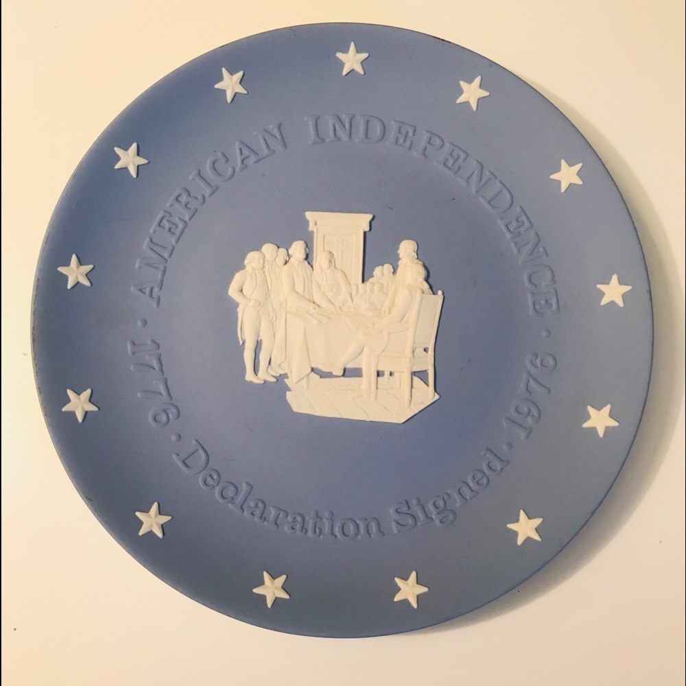 American Independence declaration signed plate